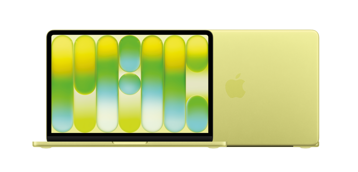 Das Apple MacBook Neo in der Farbe Zitrus